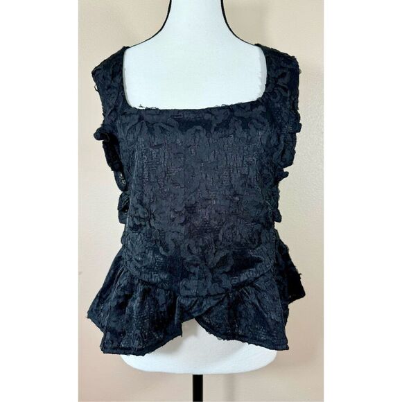 Arula Sleeveless Lace Smocked Back Ruffled Bottom Women's Top Plus Size 18 - Picture 1 of 9